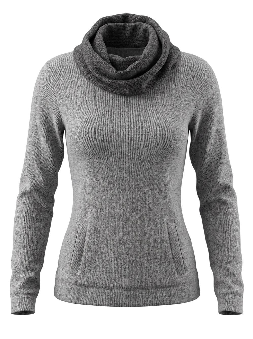 J. Crew Women's XS Cozy Gray Long-Sleeve Draped Cowl Neck Pullover Knit Sweater